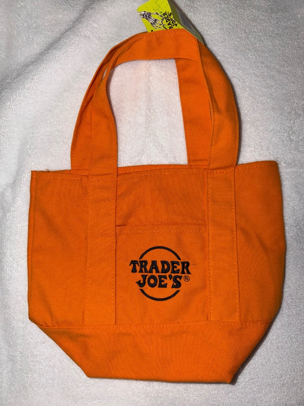 Trader Joe’s Mini Canvas Tote Bag Orange